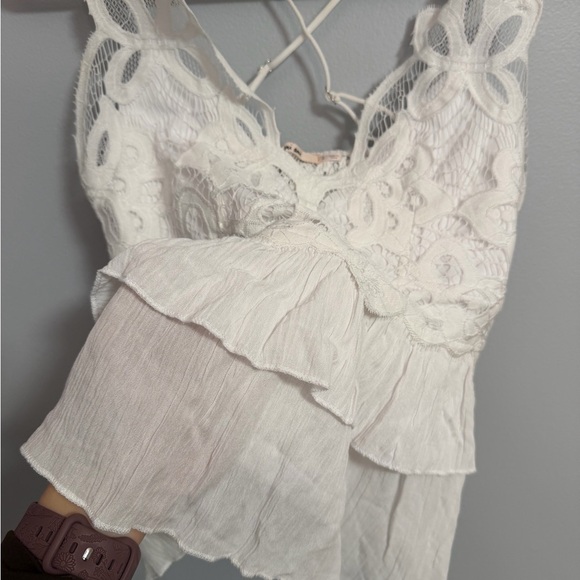 Francesca's Collections White Lace Tank Top - Picture 4 of 6